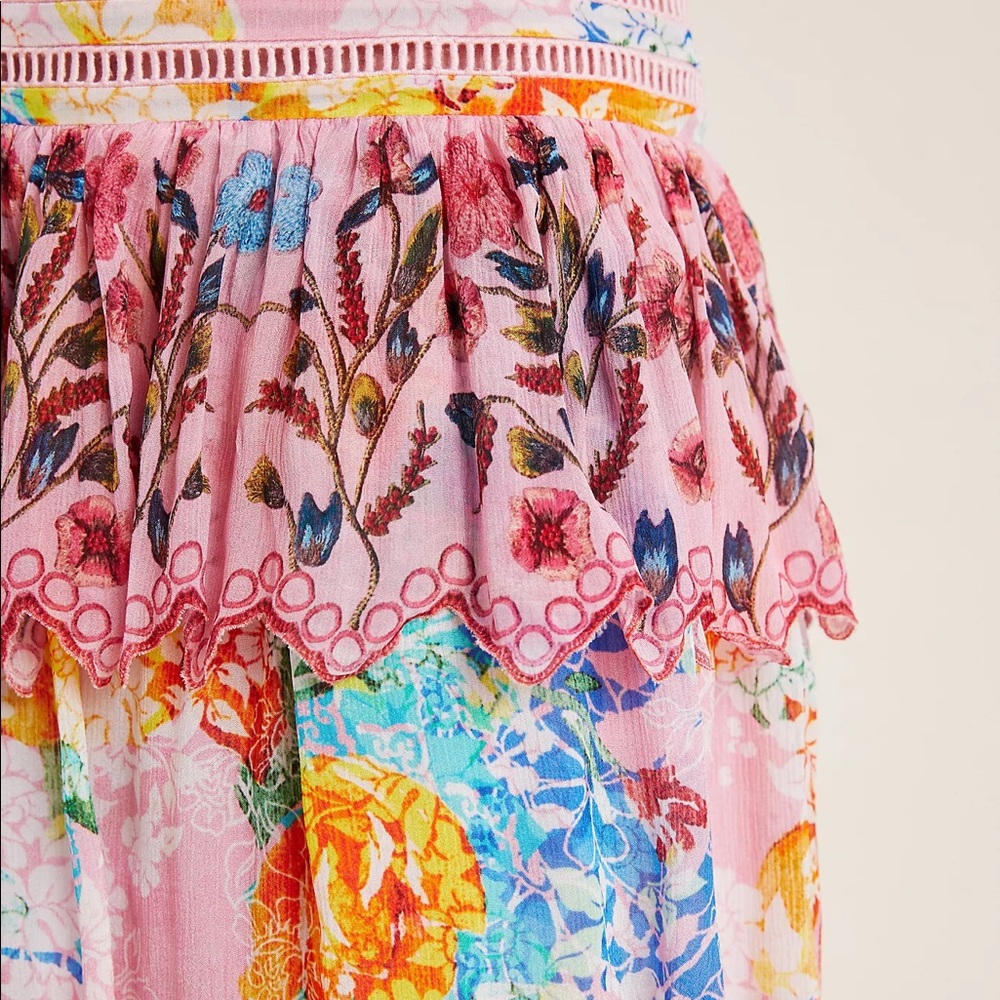 Anthro Bhanuni by Jyoti Floral Tiered Skirt - Picture 7 of 9